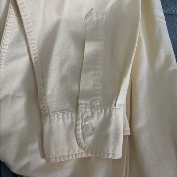 Abercrombie & Fitch Men's Yellow Cream Button Down Shirt - Picture 7 of 7